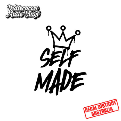 "Self Made" Vinyl Decal - 14cm