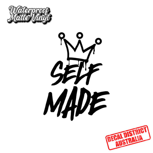 "Self Made" Vinyl Decal - 14cm