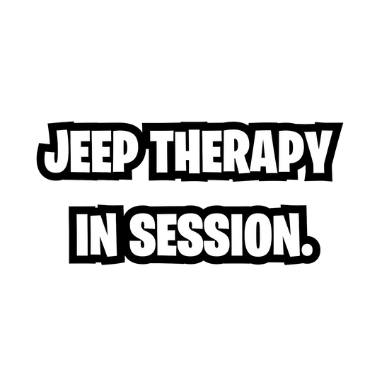Jeep therapy in session. – Vinyl Decal – 14cm