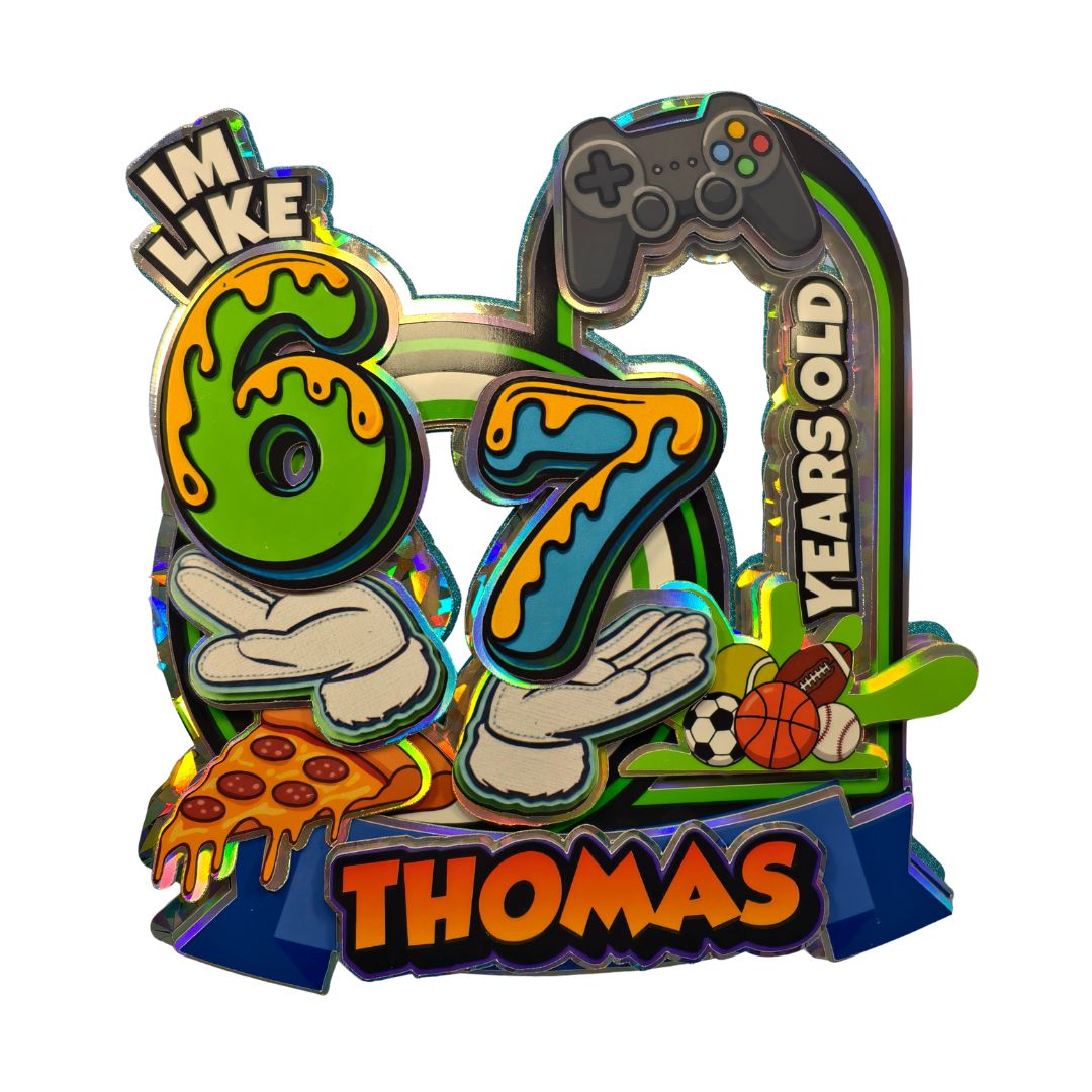 Personalised Cake Topper - Choose Your Own Theme