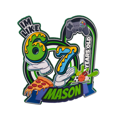 Six Seven Custom Cake Topper - 6 7