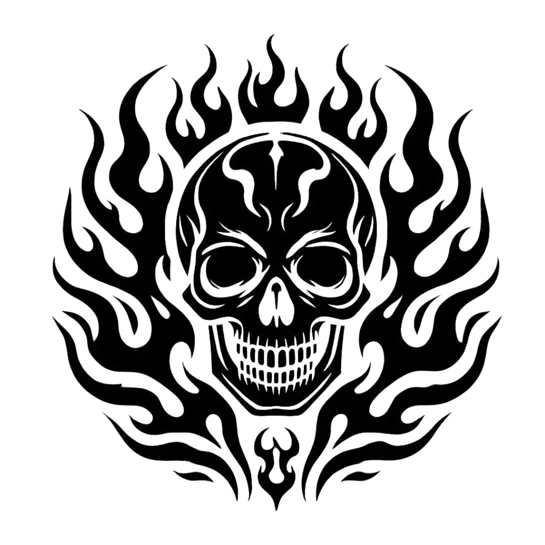 Skull Design IIV - Vinyl Decal - Huge Size - 29 x 30cm