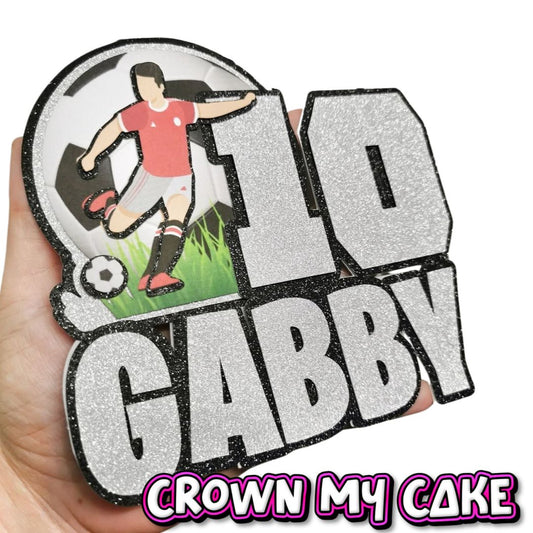 Soccer Cake Custom Topper - Personalised
