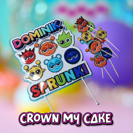 Custom Layered Sprunki Cake Topper