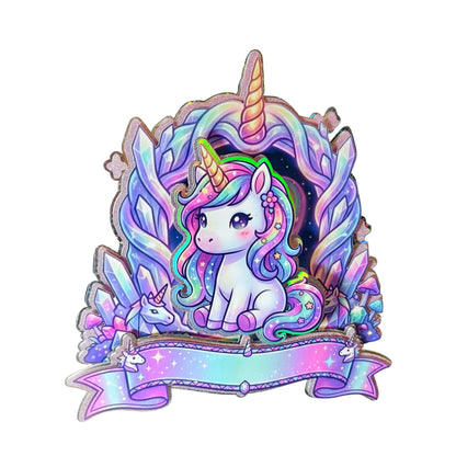 Personalised Unicorn Crystal Rainbow Cake Topper - Leftover Vault