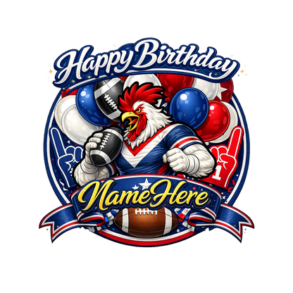 NRL Inspired Cake Topper Choose Your Team Personalised Cardstock Birthday Decoration