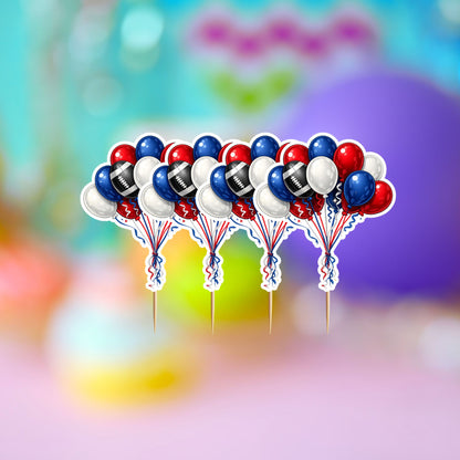 Sydney Roosters Inspired Cake Topper Personalised Cardstock Birthday Decoration