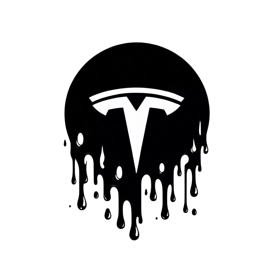 Tesla Melting Logo - Die Cut Premium Weatherproof Vinyl