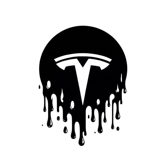 Tesla Melting Logo - Die Cut Premium Weatherproof Vinyl