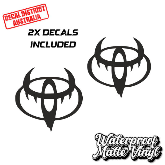 2x Toyota Devil Vinyl Decal - 10cm