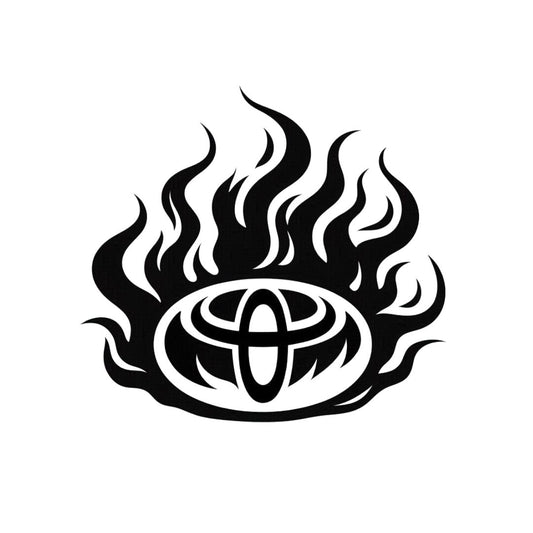 Toyota Flames Decal - Vinyl Die Cut