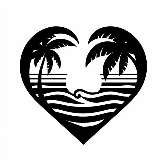 Tropical Travel Adventure Oceanside - Vinyl Decal - XL Size Available