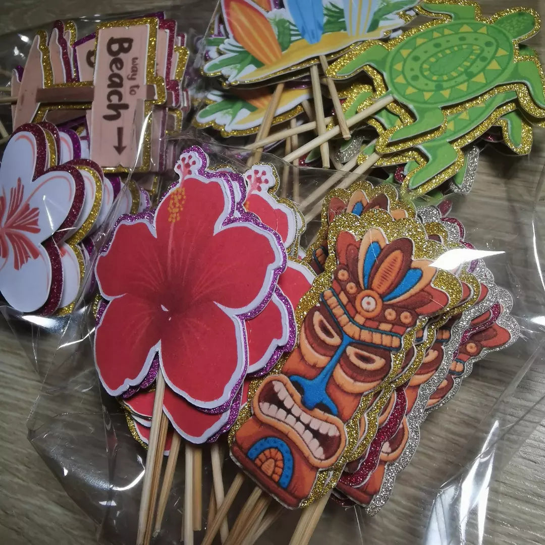 Custom Made Hawaii Tropical - Cake Topper - Decoration