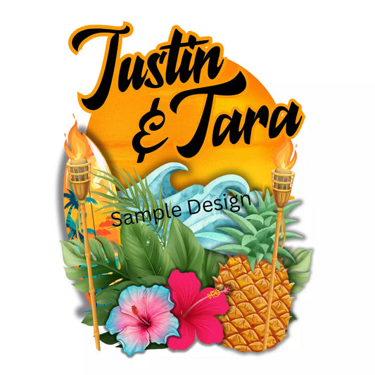 Custom Made Hawaii Tropical - Cake Topper - Decoration