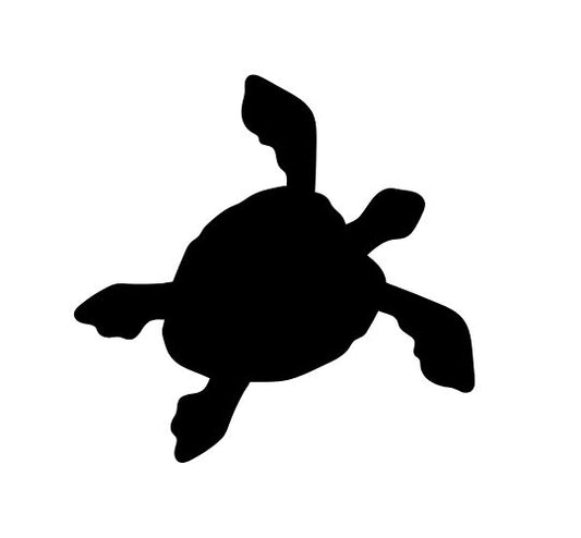 Turtle - Black Premium Matte Vinyl - 8cm