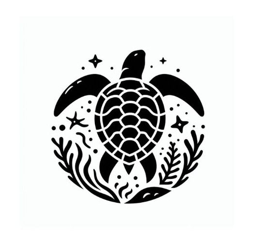 Turtle Vinyl Decal - XL Size Available | Design 2