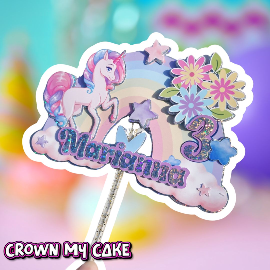 Custom Layered Unicorn Cake Topper