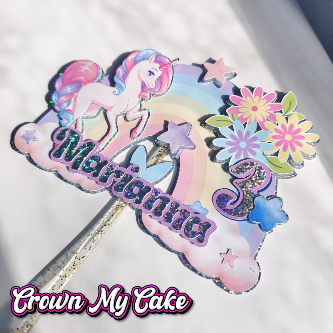 Custom Layered Unicorn Cake Topper
