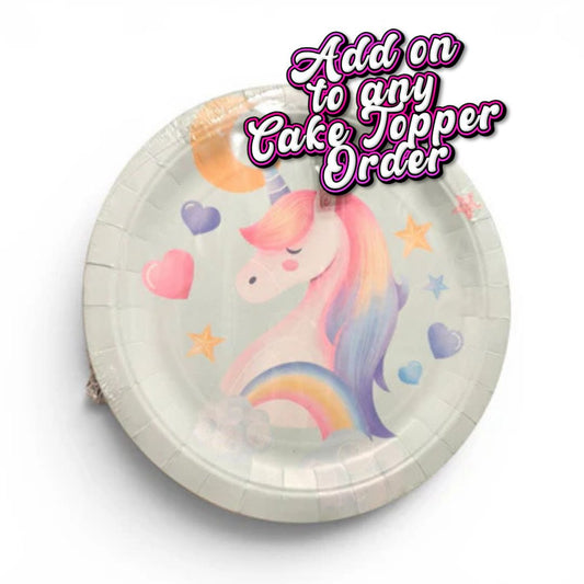 Add On: Unicorn Paper Plates - Pack of 10