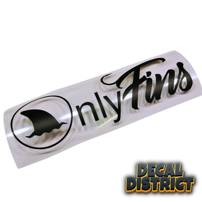 Only Fins - Funny Fishing Decal - 20cm
