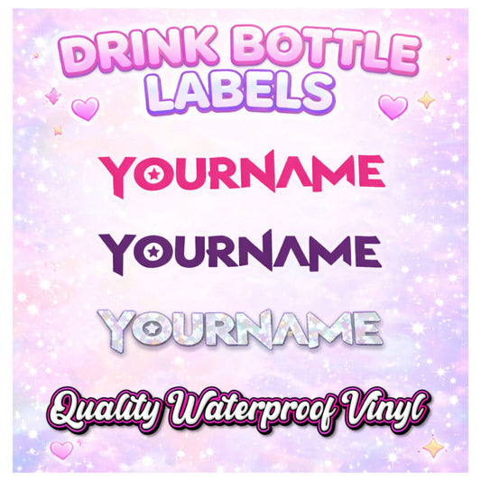 12cm Drink Bottle Labels - Huntrix Style