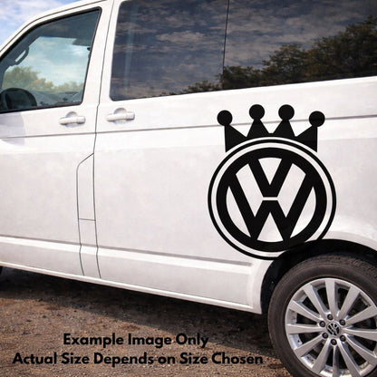 VW Crown - Volkswagon Vinyl Decal - 14cm