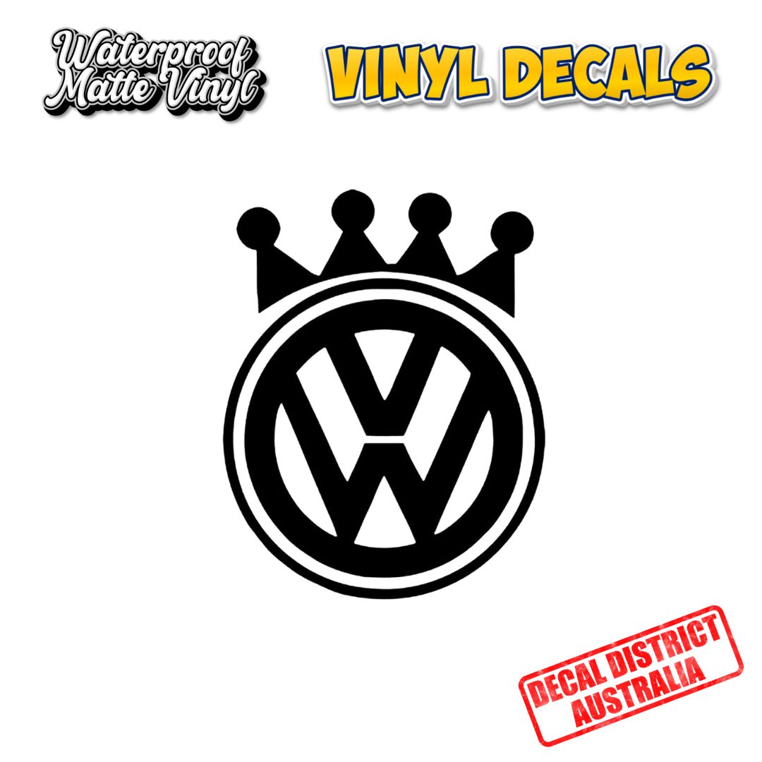 VW Crown - Volkswagon Vinyl Decal - 14cm