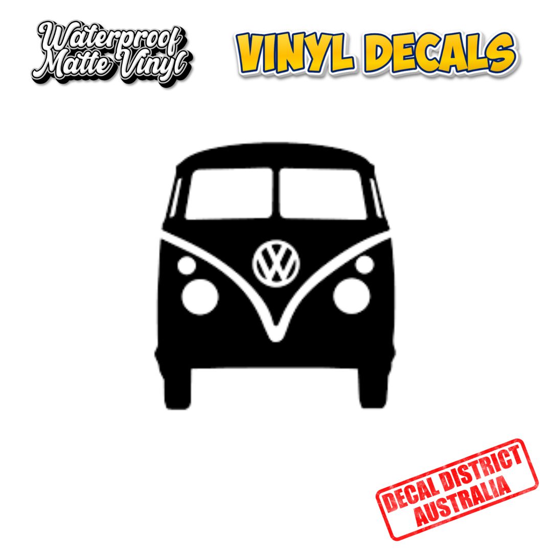 VW Van - German Car Vinyl Decal - 14cm