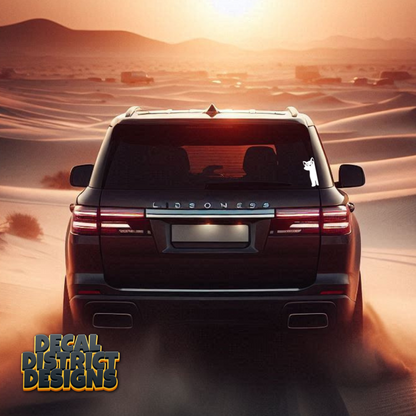 Peeking Cat Vinyl Decal - 14cm