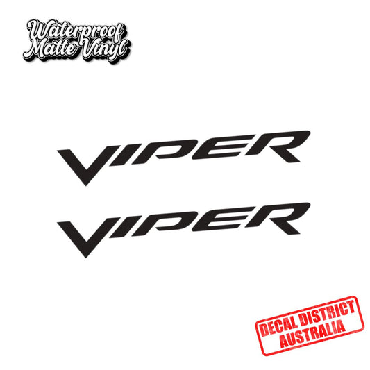 Pair of VIPER Decals - Multiple Sizes - Die Cut Vinyl