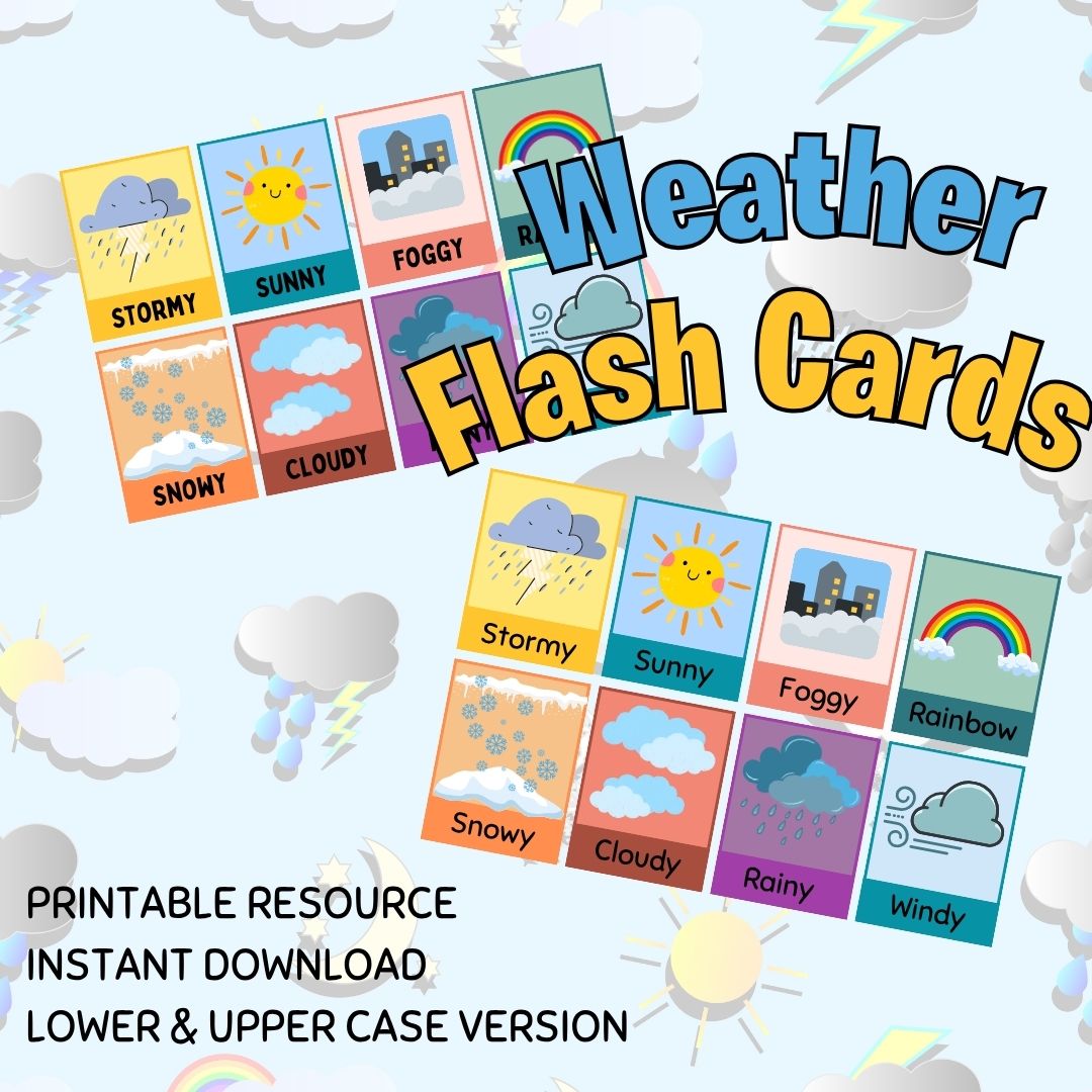 Free Download: Weather Flash Cards