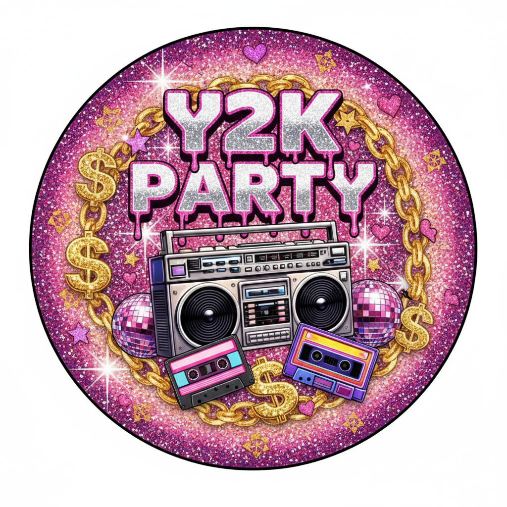 Y2K Party Custom Cake Topper