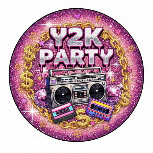 Y2K Party Custom Cake Topper