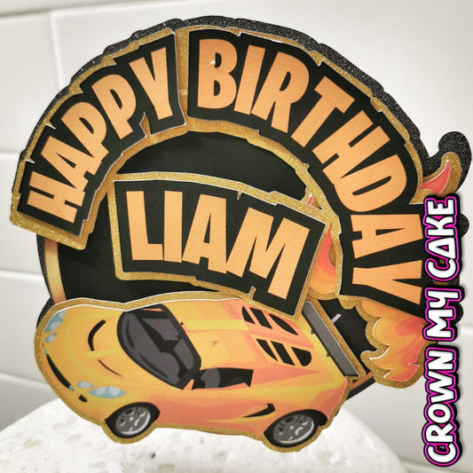 Sports Car Custom Cake Topper