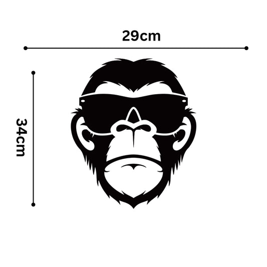 Monkey Ape Head - 29cm Vinyl Decal - XL Size