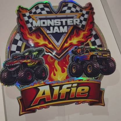 Custom Cake Topper - Monster Trucks