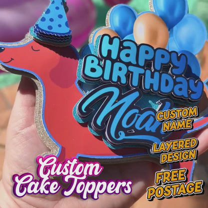 Dachshund Custom Cake Topper - Personalised