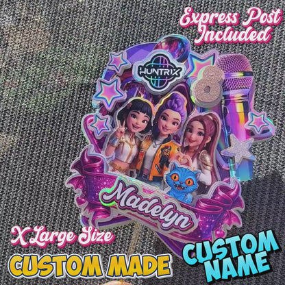 K Pop Demon Huntrix Huntrix XL Deluxe Cake Topper