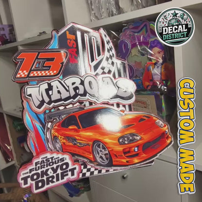 F&F Tokyo Drift Inspired Custom Cake Topper
