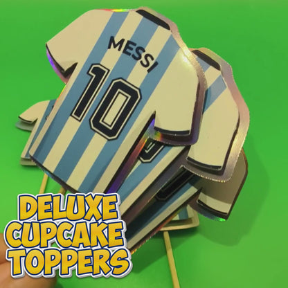 24x Soccer Messi - Cupcake Toppers