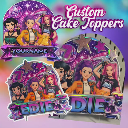 Personalised Kpop Demon Hunters Cake Topper