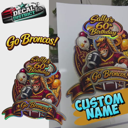 NRL Inspired Cake Topper Choose Your Team Personalised Cardstock Birthday Decoration