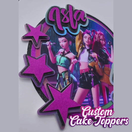 Custom Cake Topper - Kpop Demon Hunters