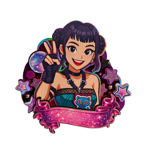 Personalised Zoe KPOP Demonhunters Cake Topper | Leftover Vault II