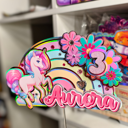 Custom Layered Unicorn Cake Topper