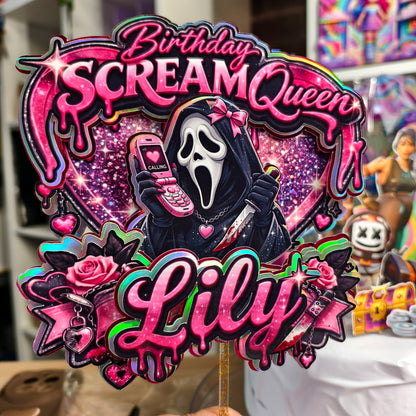Horror Girlies Y2K Scream Cake Topper & 24 Cupcake Toppers