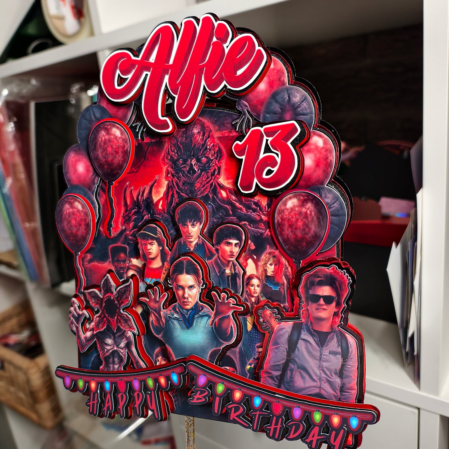 Stranger Things – Custom Birthday Topper
