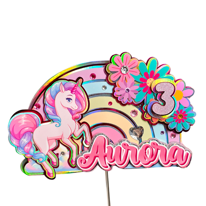 Custom Layered Unicorn Cake Topper